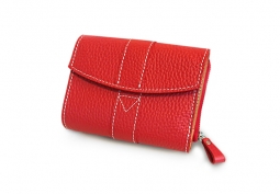 913 ファスナー小銭入付財布(かぶせタイプ)（913）｜Leather