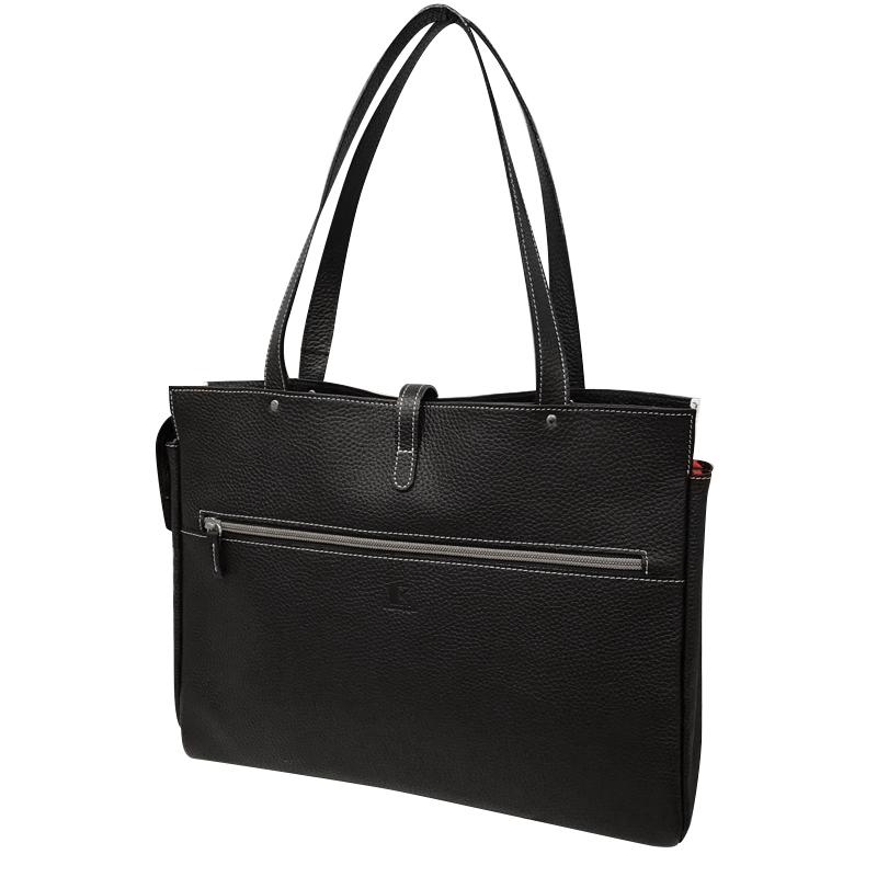 737 トート 横長(大) 白/黒（737w）｜Leather Studio KAZU
