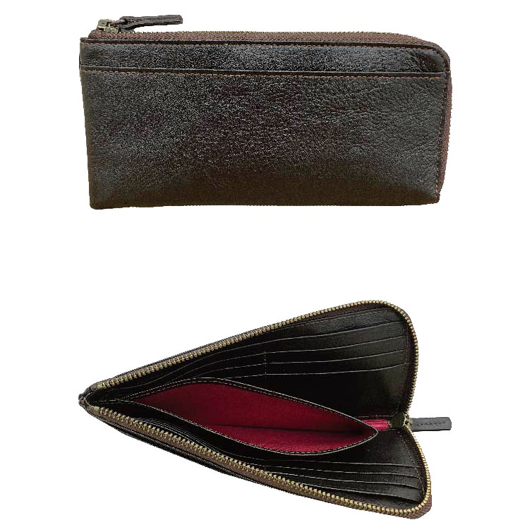 6071 L字長財布　サイドファスナー付き